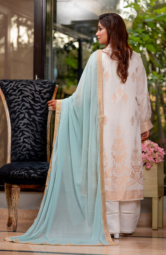 Ready to Wear 3 Piece Banarsi Lawn Formal Suit