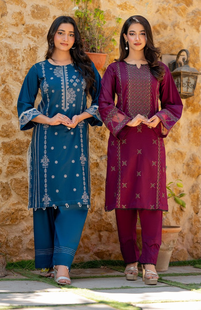 Ready to Wear 2 Piece Jacquard Lawn Formal Suit