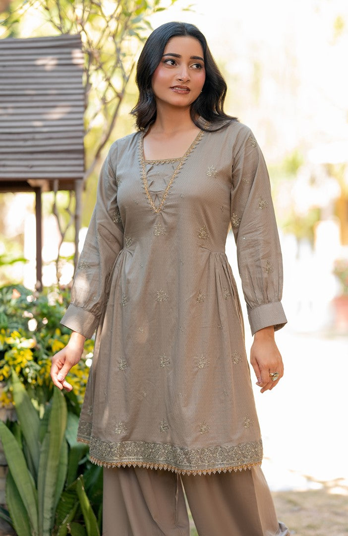 Ready to Wear 2 Piece Jacquard Lawn Formal Suit