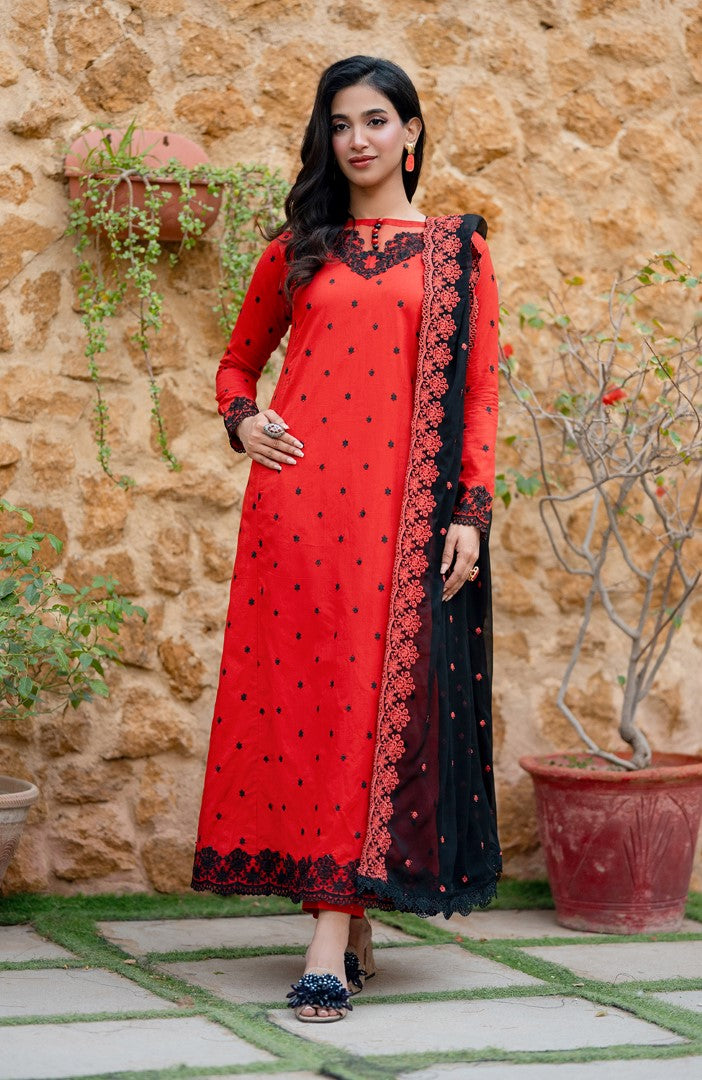 Ready to Wear 3 Piece Embroidered Lawn Suit