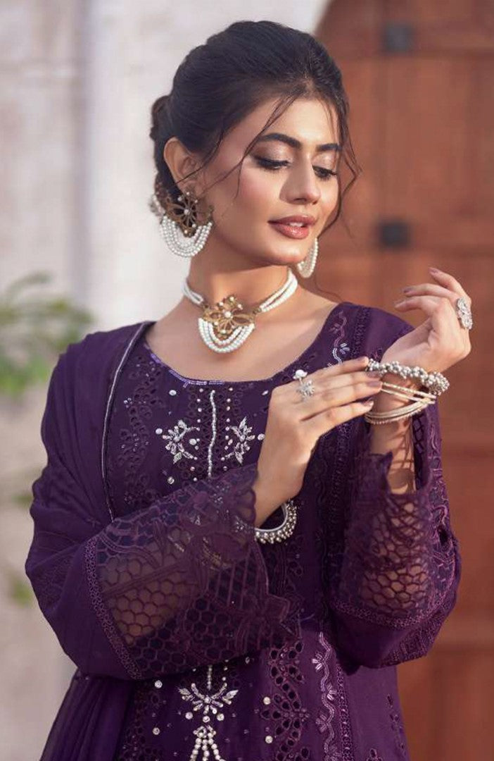 Ready to Wear 3 Piece Formal Embroidered Luxury Chiffon Suit