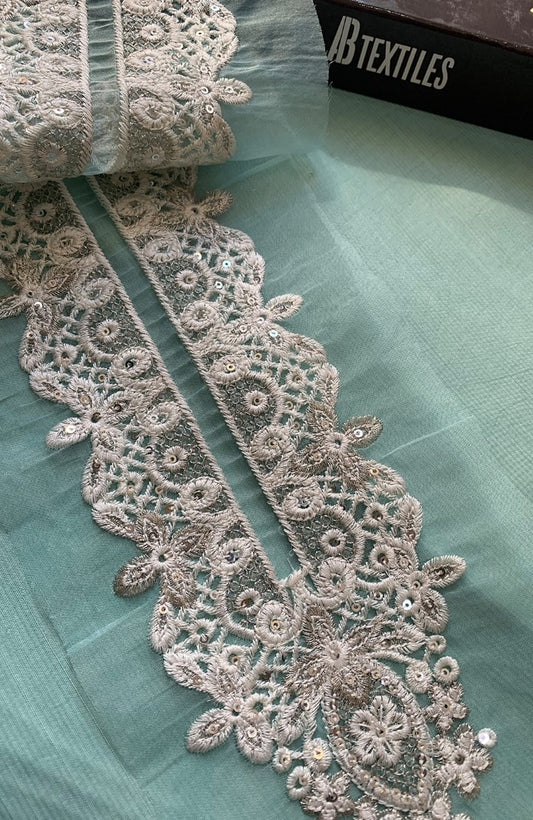 Unstitched Chiffon 3 Piece Embroidered Formal Suit