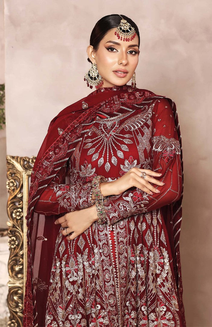 Unstitched 3 Piece Formal Embroidered Luxury Chiffon Suit