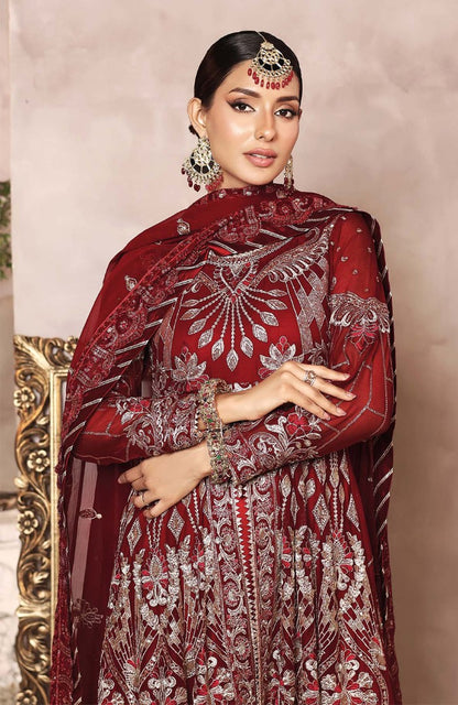 Unstitched 3 Piece Formal Embroidered Luxury Chiffon Suit