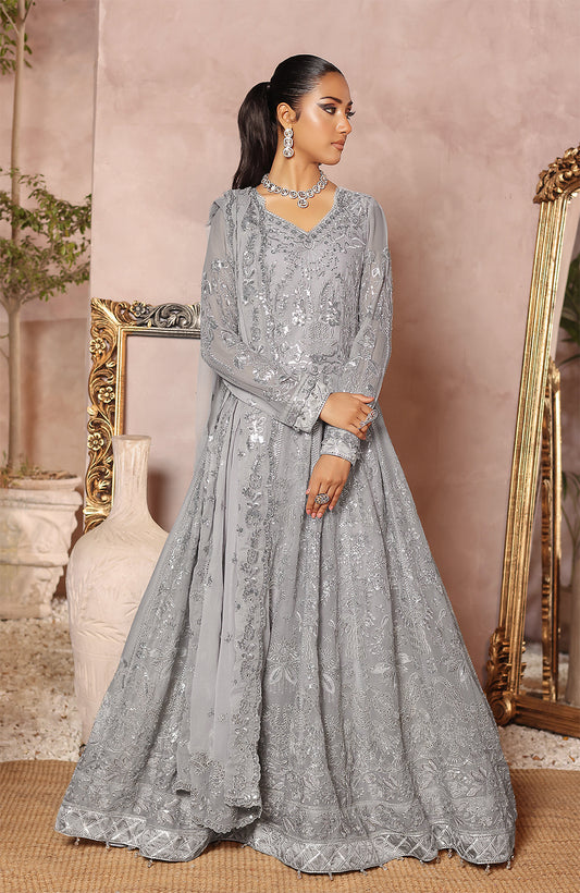 Unstitched 3 Piece Formal Embroidered Luxury Chiffon Suit