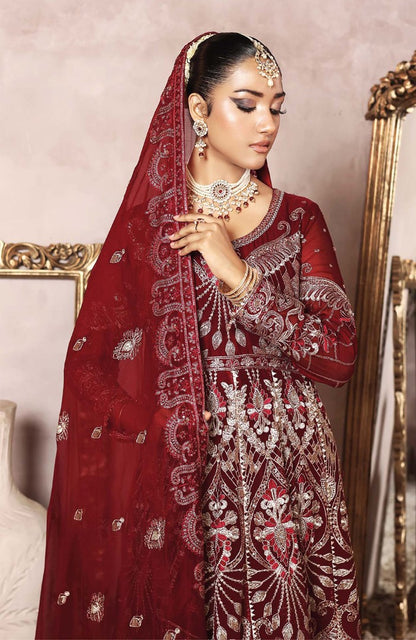 Unstitched 3 Piece Formal Embroidered Luxury Chiffon Suit