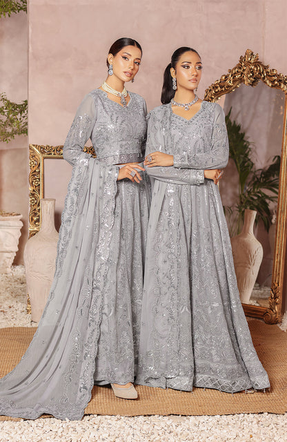 Unstitched 3 Piece Formal Embroidered Luxury Chiffon Suit