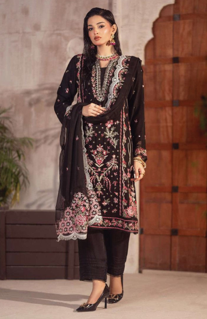 Ready to Wear 3 Piece Formal Embroidered Luxury Chiffon Suit