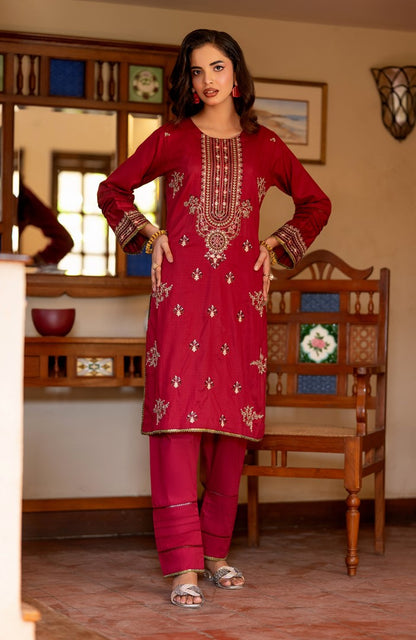 Ready to Wear 2 Piece Jacquard Lawn Formal Suit