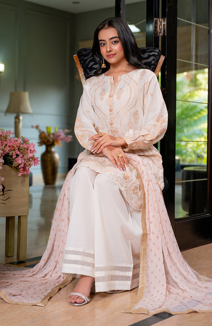 Ready to Wear 3 Piece Banarsi Lawn Formal Suit