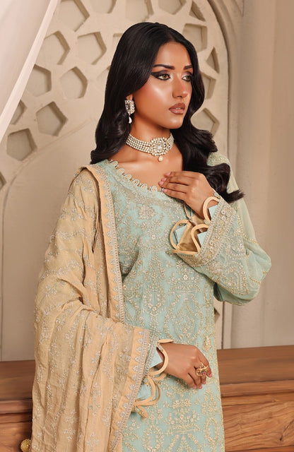 Unstitched 3 Piece Formal Embroidered Luxury Chiffon Suit