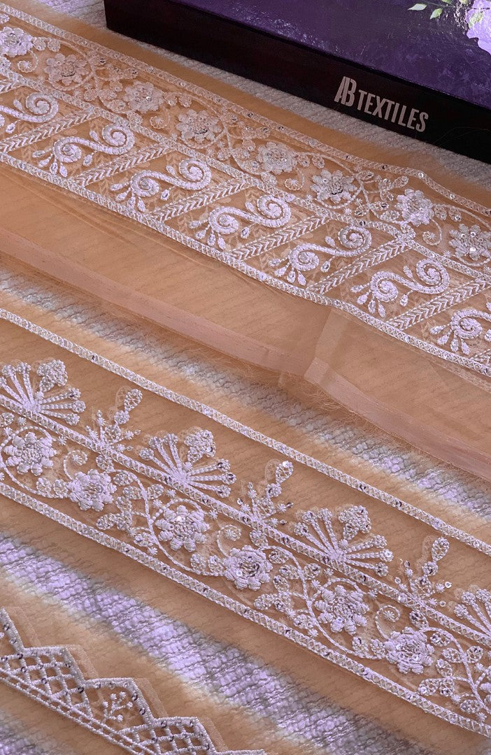 Unstitched Chiffon 3 Piece Embroidered Formal Suit