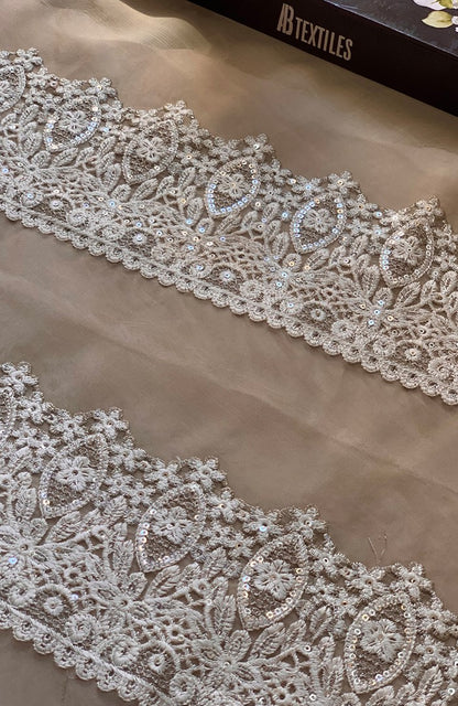 Unstitched Chiffon 3 Piece Embroidered Formal Suit