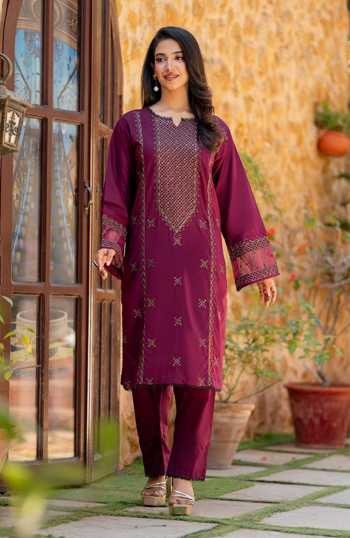 Ready to Wear 2 Piece Jacquard Lawn Formal Suit