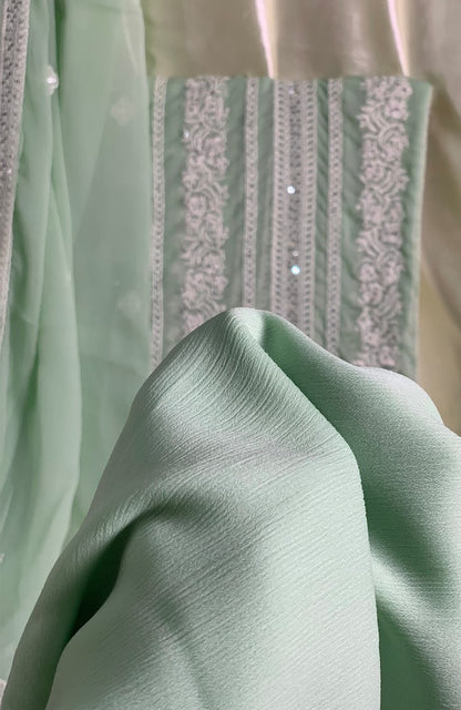 Unstitched Chiffon 3 Piece Embroidered Formal Suit