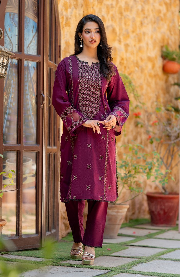 Ready to Wear 2 Piece Jacquard Lawn Formal Suit