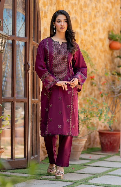 Ready to Wear 2 Piece Jacquard Lawn Formal Suit