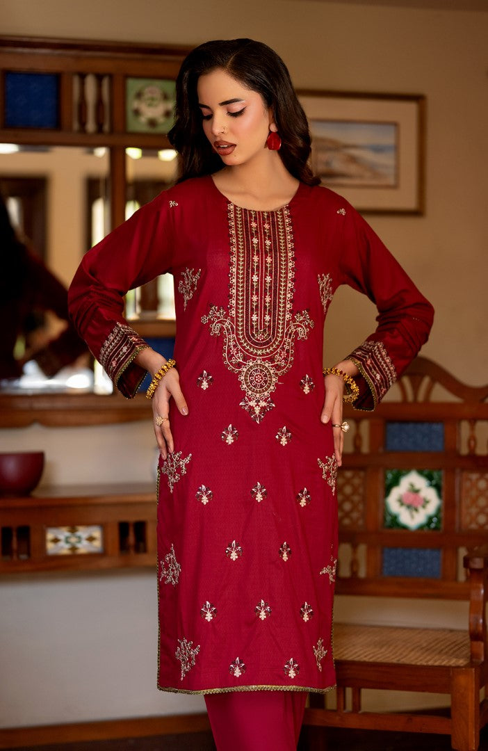Ready to Wear 2 Piece Jacquard Lawn Formal Suit