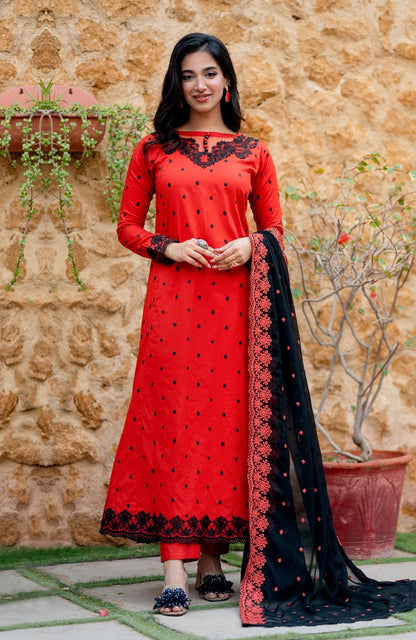 Ready to Wear 3 Piece Embroidered Lawn Suit