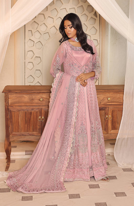 Unstitched 3 Piece Formal Embroidered Luxury Chiffon Suit