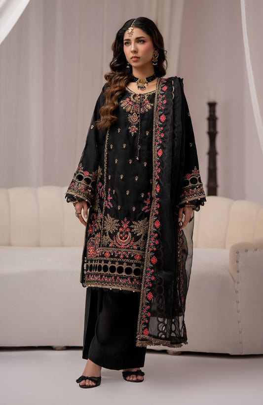 Ready to Wear 3 Piece Formal Embroidered Luxury Organza Suit