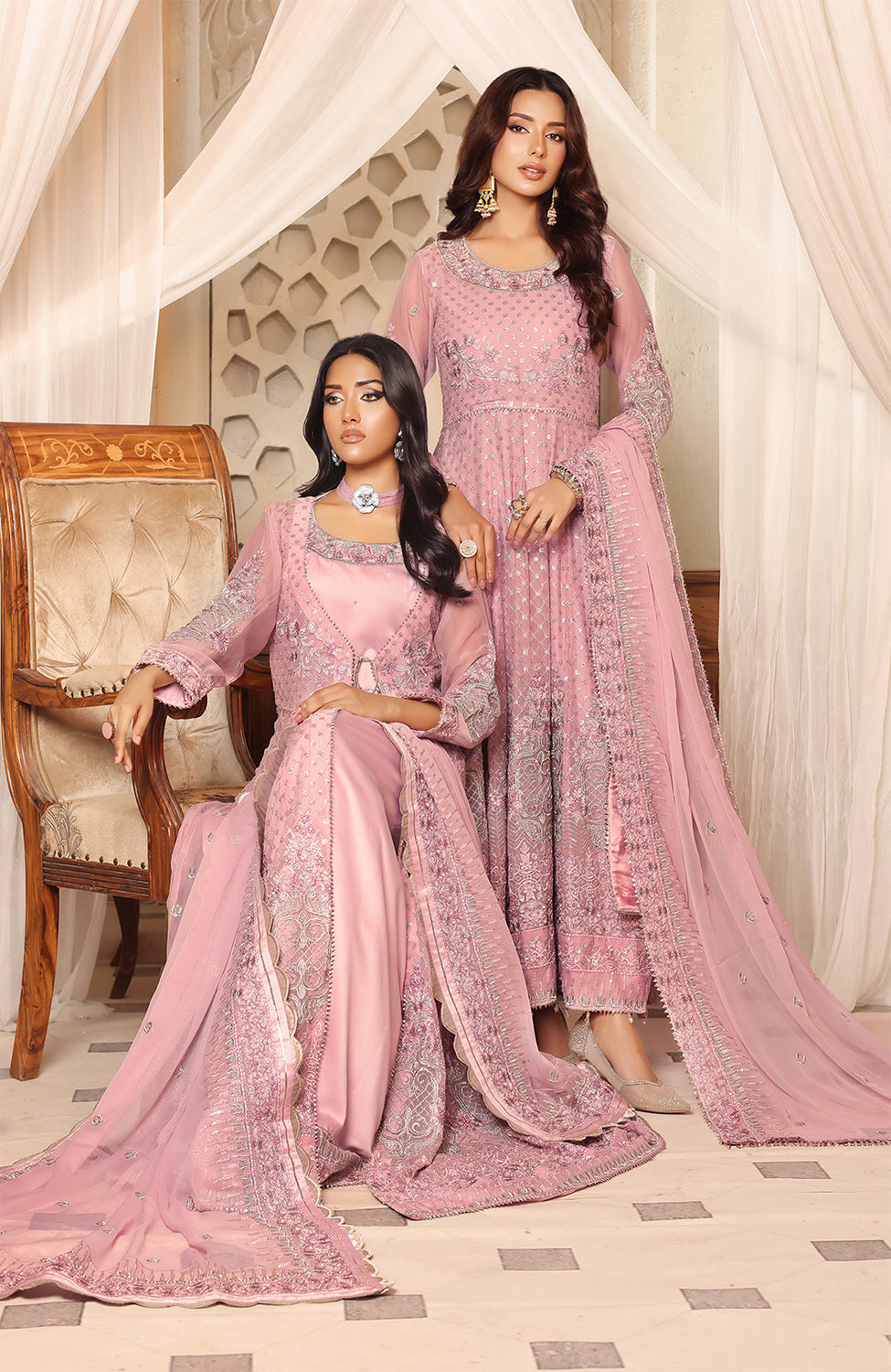 Unstitched 3 Piece Formal Embroidered Luxury Chiffon Suit
