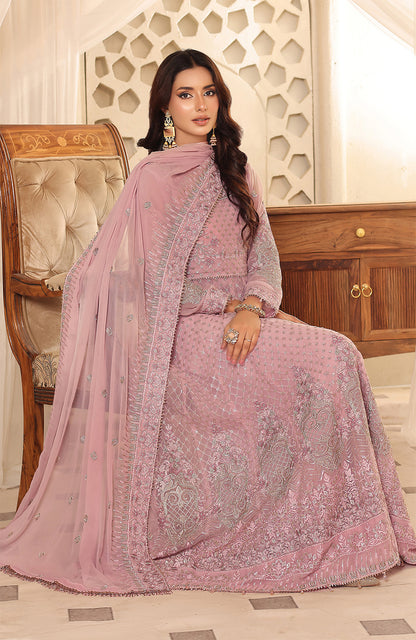 Unstitched 3 Piece Formal Embroidered Luxury Chiffon Suit