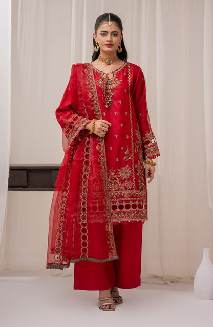 Ready to Wear 3 Piece Formal Embroidered Luxury Organza Suit