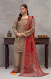 Ready to Wear 3 Piece Formal Embroidered Organza Suit
