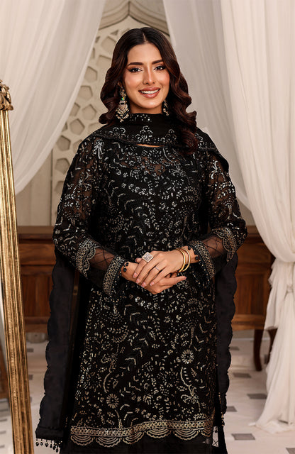 Unstitched 3 Piece Formal Embroidered Luxury Chiffon Suit