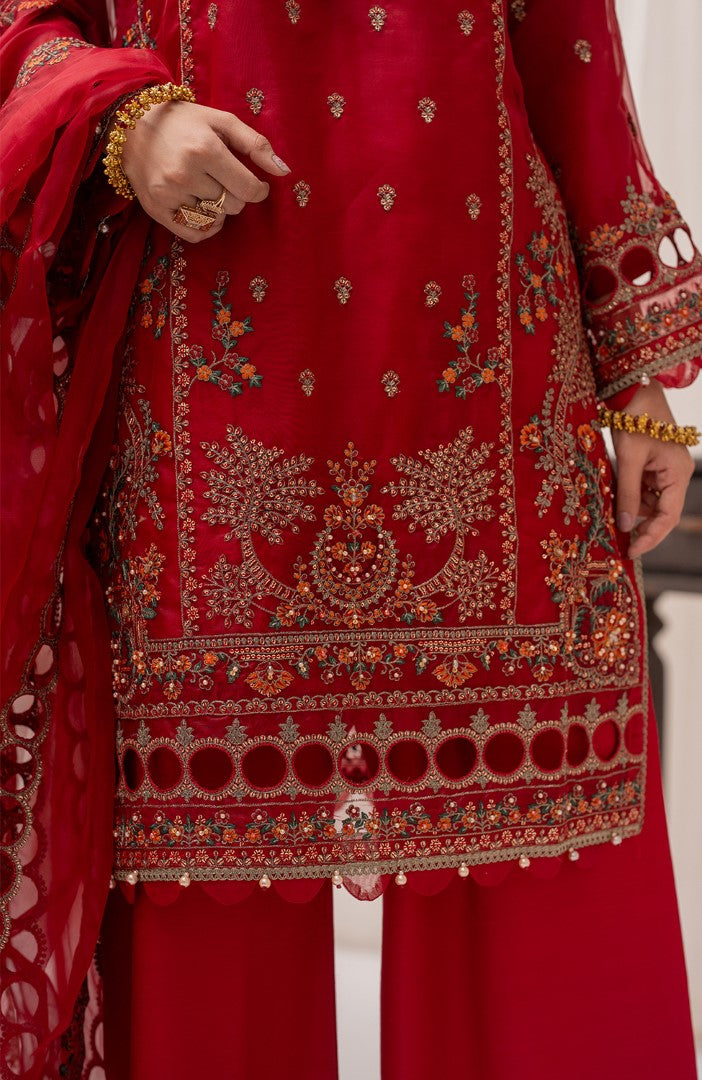 Ready to Wear 3 Piece Formal Embroidered Luxury Organza Suit