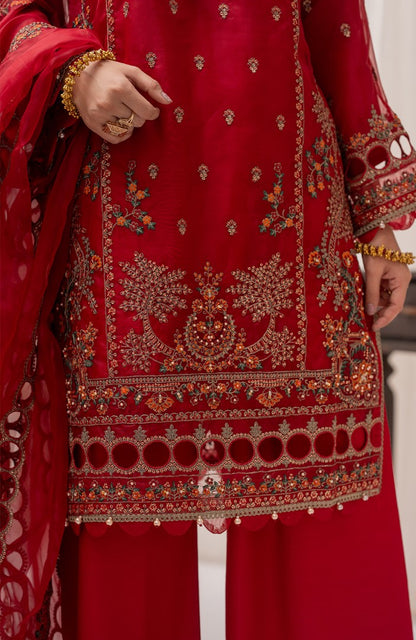 Ready to Wear 3 Piece Formal Embroidered Luxury Organza Suit