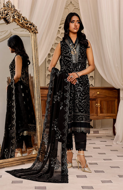 Unstitched 3 Piece Formal Embroidered Luxury Chiffon Suit