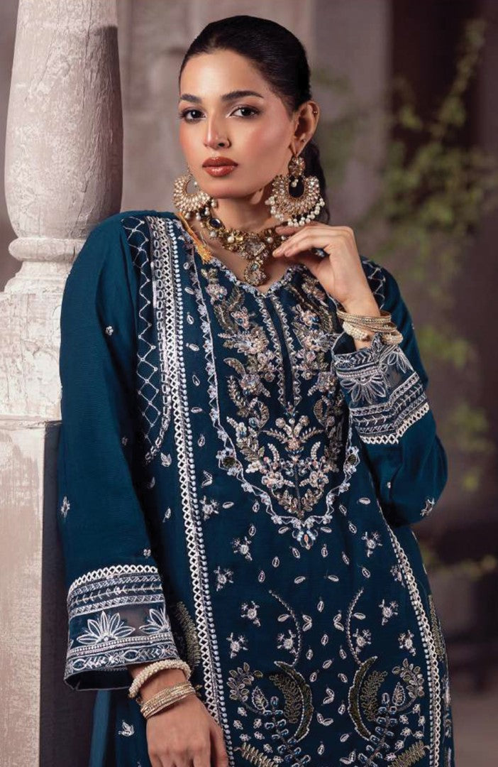 Ready to Wear 3 Piece Formal Embroidered Luxury Chiffon Suit