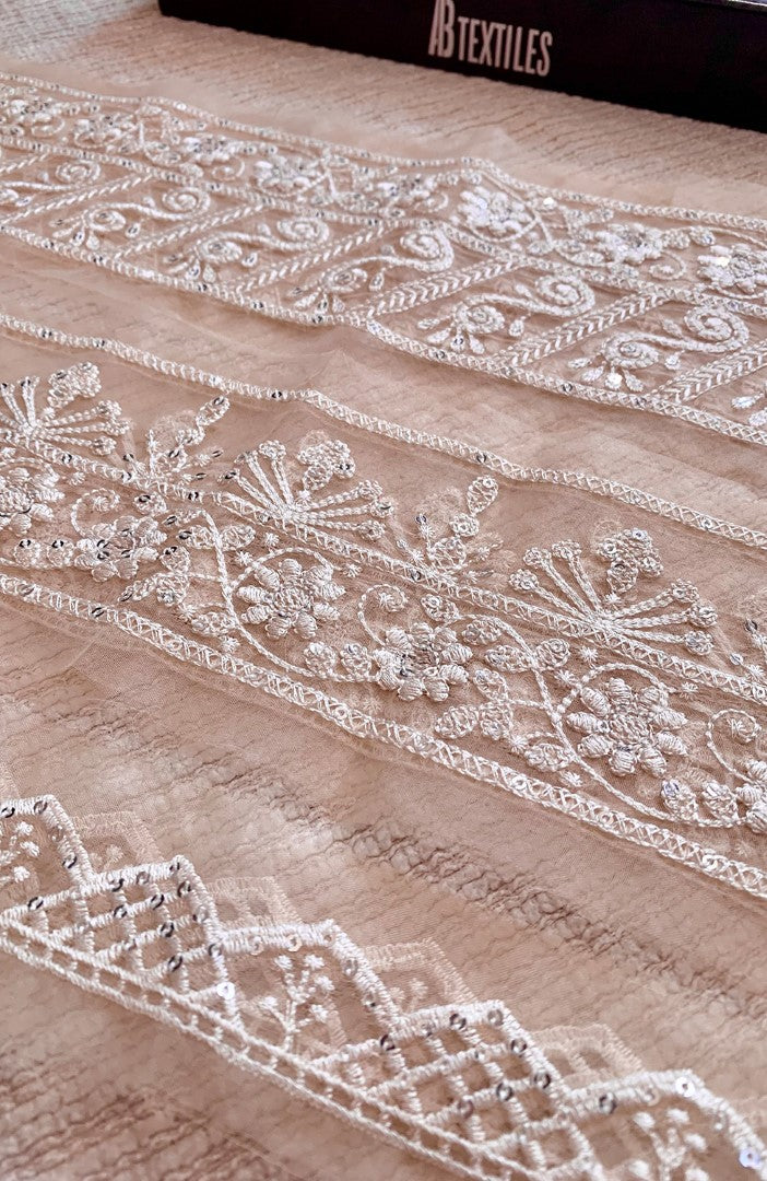 Unstitched Chiffon 3 Piece Embroidered Formal Suit