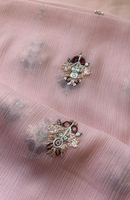 Unstitched Chiffon 3 Piece Embroidered Formal Suit