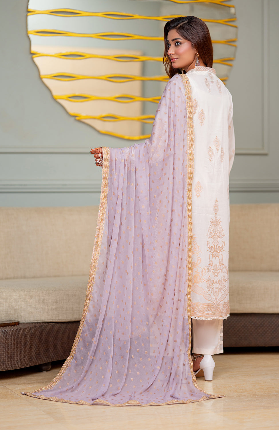 Ready to Wear 3 Piece Banarsi Lawn Formal Suit