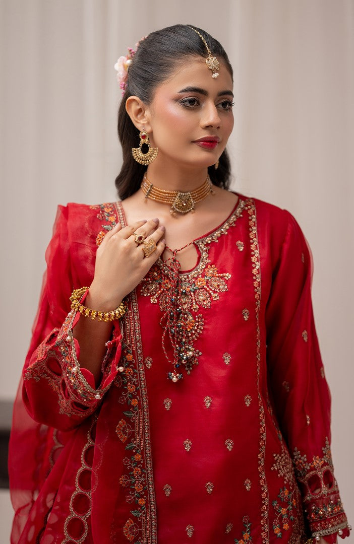 Ready to Wear 3 Piece Formal Embroidered Luxury Organza Suit