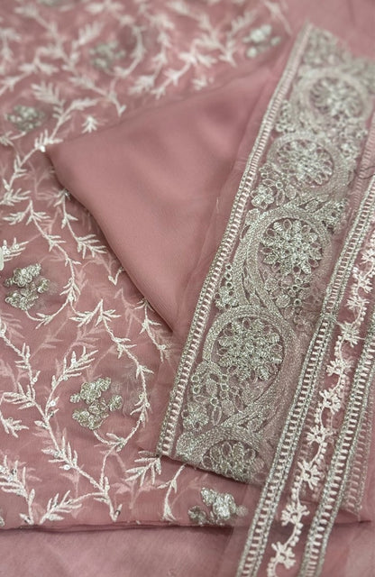 Unstitched Chiffon 3 Piece Embroidered Formal Suit
