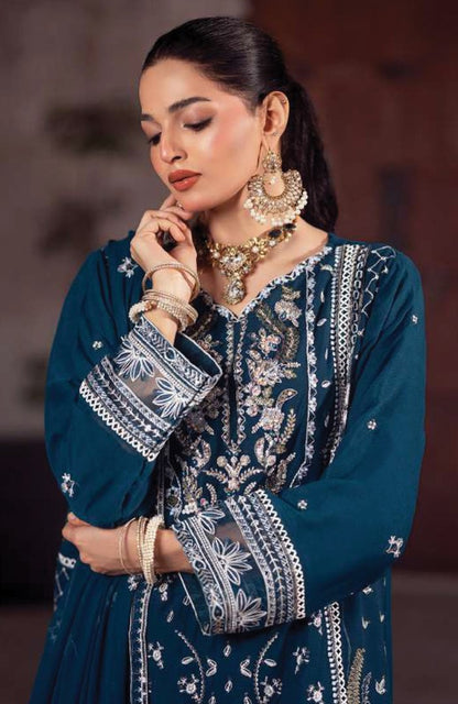 Ready to Wear 3 Piece Formal Embroidered Luxury Chiffon Suit