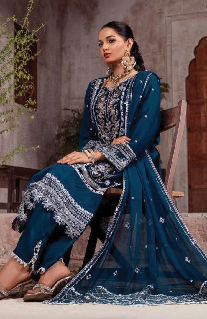 Ready to Wear 3 Piece Formal Embroidered Luxury Chiffon Suit