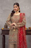 Ready to Wear 3 Piece Formal Embroidered Organza Suit