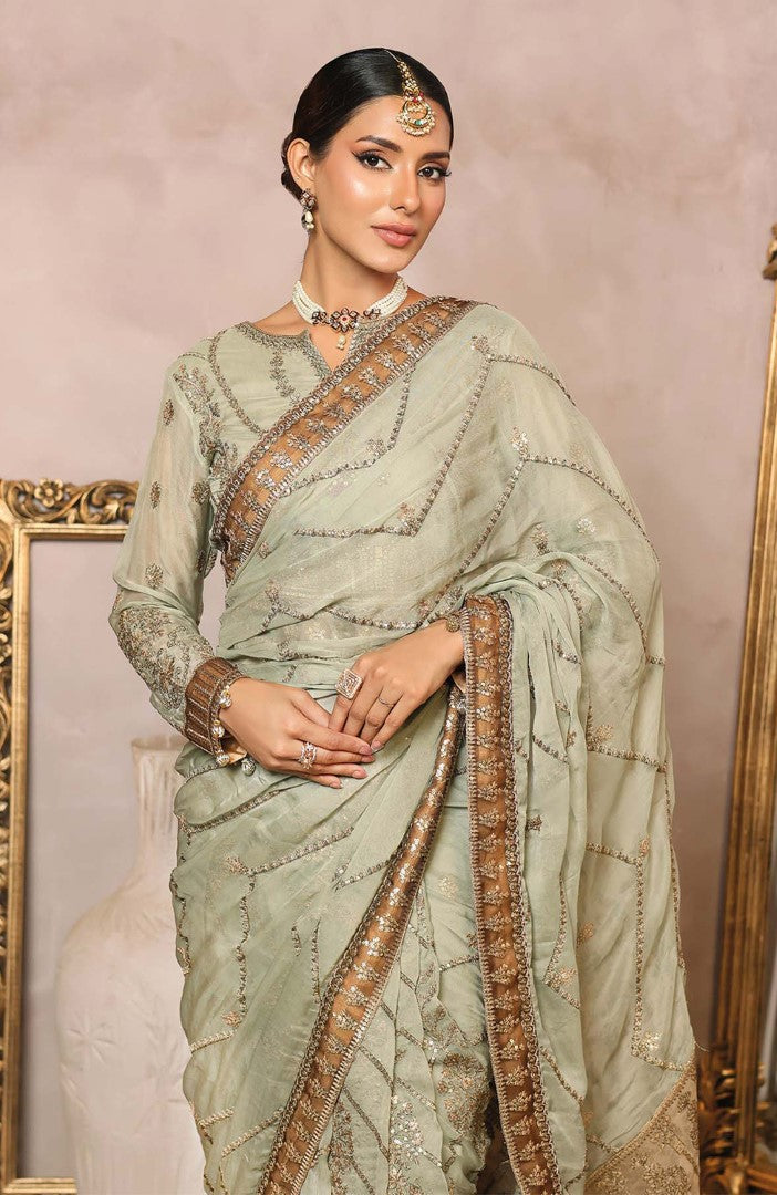 Unstitched 3 Piece Formal Embroidered Luxury Chiffon Suit