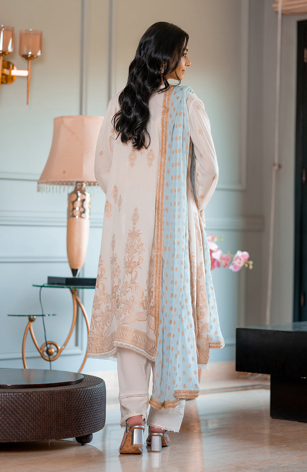 Ready to Wear 3 Piece Banarsi Lawn Formal Suit