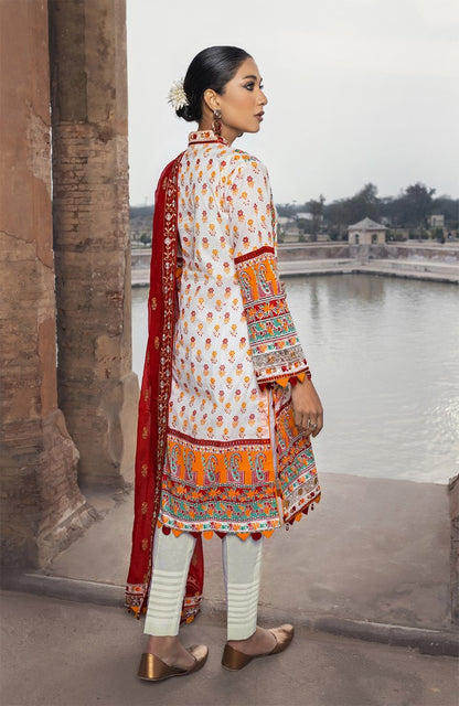 Unstitched 3 Piece Embroidered Lawn Suit