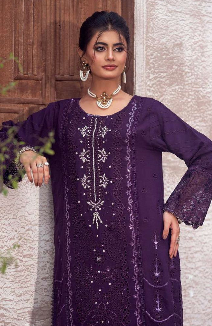 Ready to Wear 3 Piece Formal Embroidered Luxury Chiffon Suit