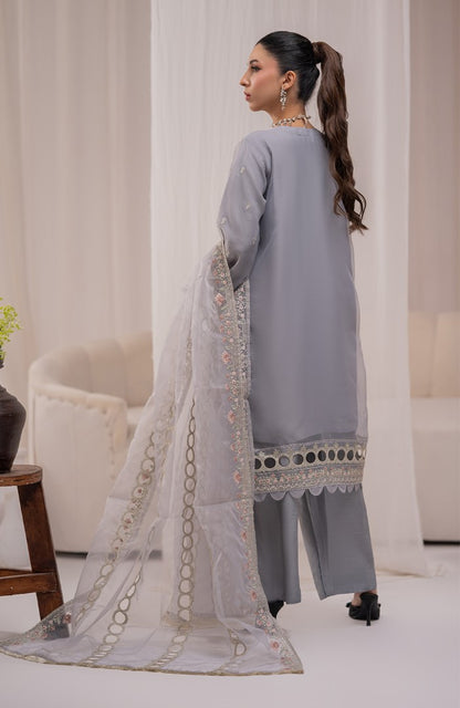 Ready to Wear 3 Piece Formal Embroidered Luxury Organza Suit