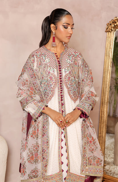 Unstitched 3 Piece Formal Embroidered Luxury Chiffon Suit