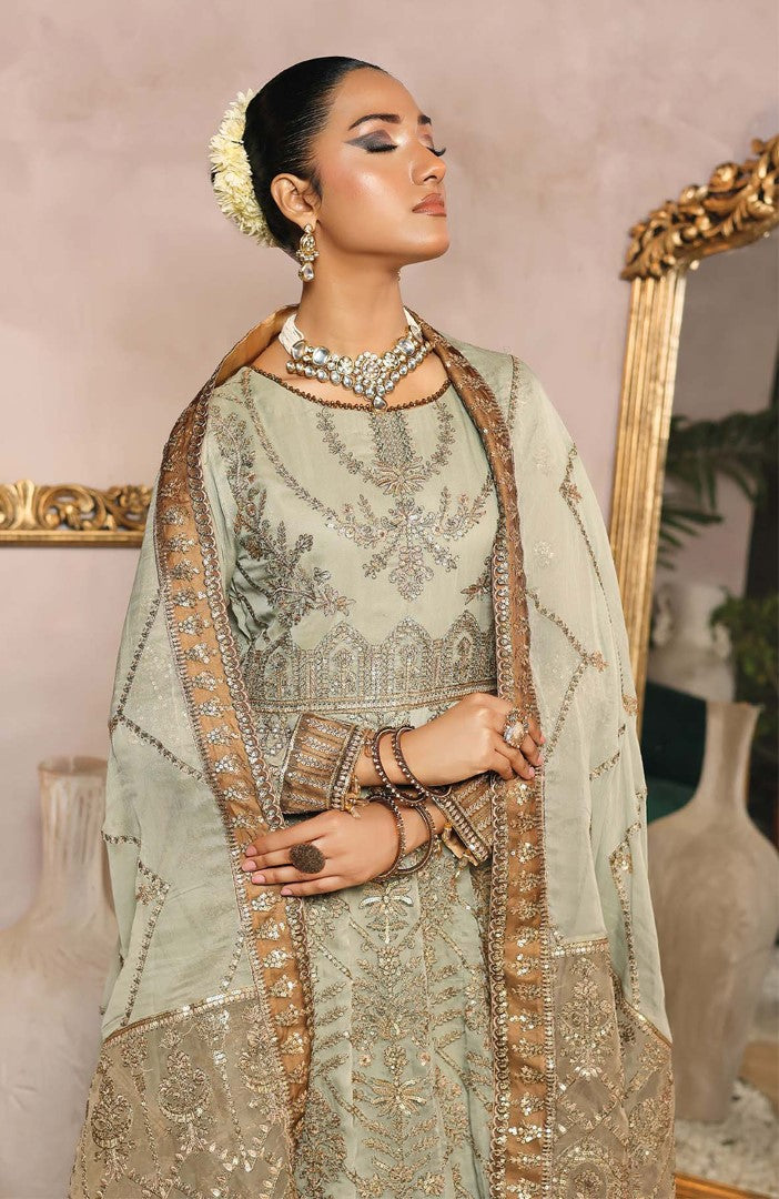Unstitched 3 Piece Formal Embroidered Luxury Chiffon Suit