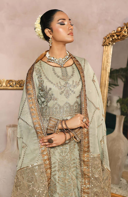 Unstitched 3 Piece Formal Embroidered Luxury Chiffon Suit